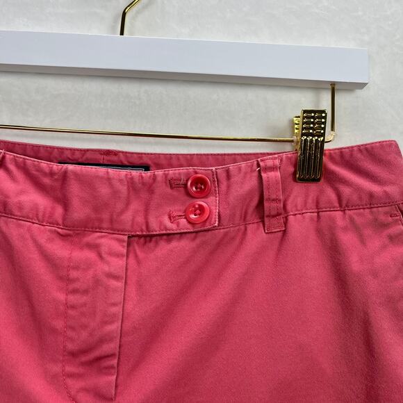 Vineyard Vines Coral Stretch Cropped Chino Dress Pants with Pockets, Size 8 - Picture 4 of 10